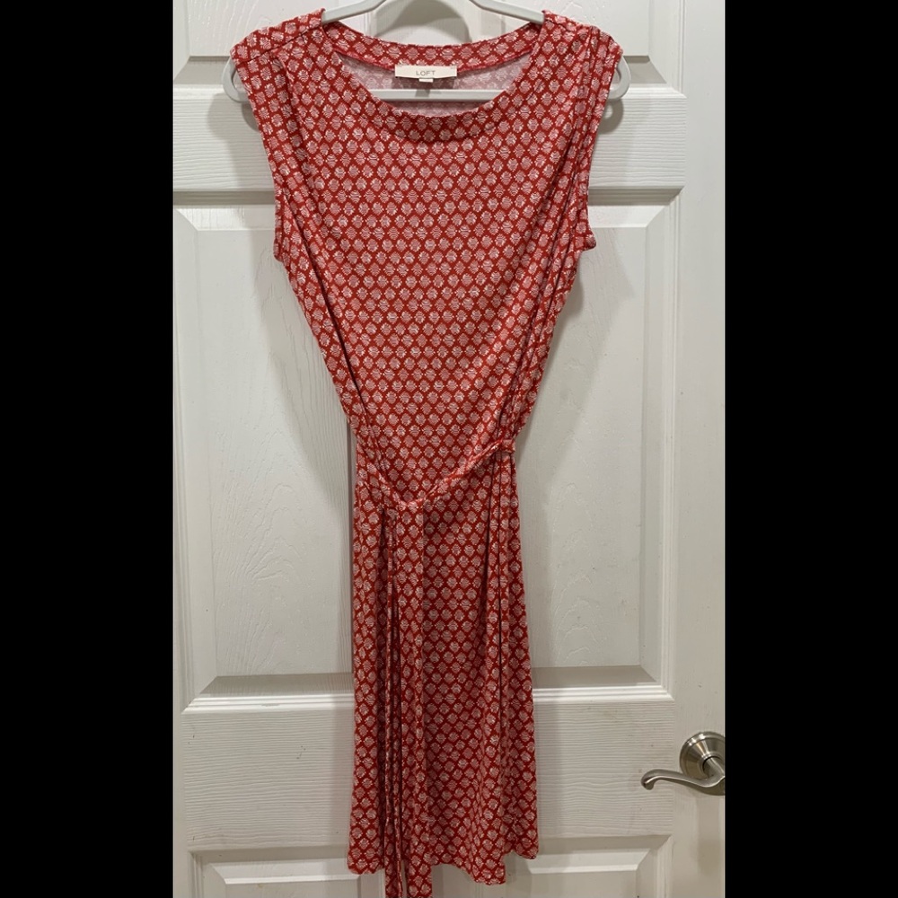 Ann Taylor LOFT Cap Sleeve Printed Dress XS